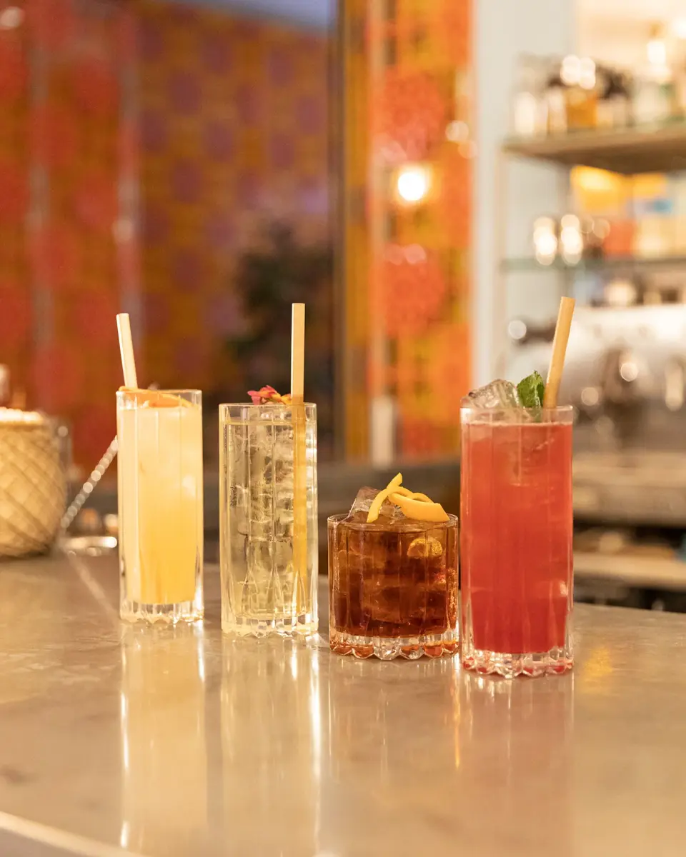 Cocktails on hotel L'Arlatan's bar in Arles